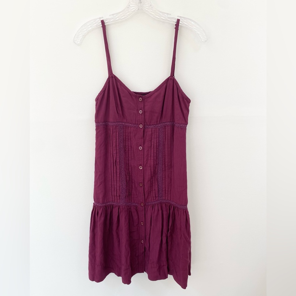Plum dress with buttons, size small